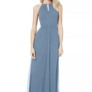 Slate Chiffon Sweetheart A-line Bridesmaid Gown (WORN ONCE!)